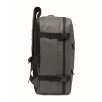 Erweiterbarer Kabinenrucksack aus RPET 600D mit mehreren Taschen 20 L farbe dunkelgrau zehnte Ansicht