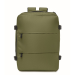 Erweiterbarer Kabinenrucksack aus RPET 600D mit mehreren Taschen 20 L farbe militärgrün zweite Ansicht