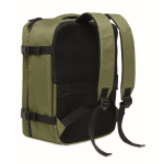 Erweiterbarer Kabinenrucksack aus RPET 600D mit mehreren Taschen 20 L farbe militärgrün dritte Ansicht