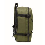 Erweiterbarer Kabinenrucksack aus RPET 600D mit mehreren Taschen 20 L farbe militärgrün zehnte Ansicht