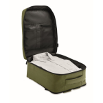 Erweiterbarer Kabinenrucksack aus RPET 600D mit mehreren Taschen 20 L farbe militärgrün