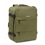 Erweiterbarer Kabinenrucksack aus RPET 600D mit mehreren Taschen 20 L farbe militärgrün Hauptansicht