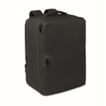 Reiserucksack aus RPET 600D mit Vakuumbeutel und Pumpe inklusive 18 L farbe schwarz