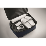 Reiserucksack aus RPET 600D mit Vakuumbeutel und Pumpe inklusive 18 L farbe marineblau Detailbild