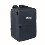Reiserucksack aus RPET 600D mit Vakuumbeutel und Pumpe inklusive 18 L farbe marineblau Ansicht mit Druckbereich
