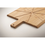 Bambus-Pizzabrett mit Pizzaschneider aus Edelstahl farbe holzton drittes Detailbild