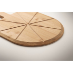 Bambus-Pizzabrett mit Pizzaschneider aus Edelstahl farbe holzton viertes Detailbild