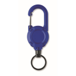 Robuster Ausweishalter aus Kunststoff mit Karabiner und 60 cm Kabel farbe köngisblau