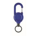 Robuster Ausweishalter aus Kunststoff mit Karabiner und 60 cm Kabel farbe köngisblau zweite Ansicht