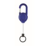 Robuster Ausweishalter aus Kunststoff mit Karabiner und 60 cm Kabel farbe köngisblau dritte Ansicht