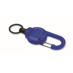 Robuster Ausweishalter aus Kunststoff mit Karabiner und 60 cm Kabel farbe köngisblau vierte Ansicht