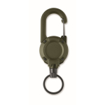 Robuster Ausweishalter aus Kunststoff mit Karabiner und 60 cm Kabel farbe militärgrün zweite Ansicht