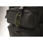 Robuster Ausweishalter aus Kunststoff mit Karabiner und 60 cm Kabel farbe militärgrün fünftes Detailbild