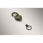 Robuster Ausweishalter aus Kunststoff mit Karabiner und 60 cm Kabel farbe militärgrün sechstes Detailbild