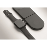 Faltbare magnetische 3-in-1-Ladestation mit kabelloser Ladefunktion, 15 W farbe schwarz siebtes Detailbild