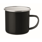 Geschenkset mit Fleecedecke und zwei emaillierten Metalltassen à 350 ml farbe schwarz achte Ansicht