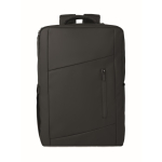 RPET-Rucksack mit PU-Beschichtung für Laptops bis 15 Zoll farbe schwarz dritte Ansicht
