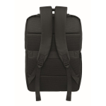 RPET-Rucksack mit PU-Beschichtung für Laptops bis 15 Zoll farbe schwarz vierte Ansicht