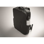 RPET-Rucksack mit PU-Beschichtung für Laptops bis 15 Zoll farbe schwarz Detailbild