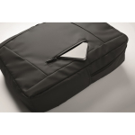 RPET-Rucksack mit PU-Beschichtung für Laptops bis 15 Zoll farbe schwarz Detailbild