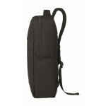RPET-Rucksack mit PU-Beschichtung für Laptops bis 15 Zoll farbe schwarz
