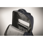 RPET-Rucksack mit PU-Beschichtung für Laptops bis 15 Zoll farbe blau sechstes Detailbild