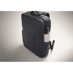 RPET-Rucksack mit PU-Beschichtung für Laptops bis 15 Zoll farbe blau Detailbild
