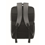 RPET-Rucksack mit PU-Beschichtung für Laptops bis 15 Zoll farbe dunkelgrau vierte Ansicht