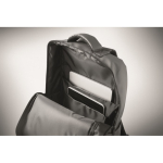 RPET-Rucksack mit PU-Beschichtung für Laptops bis 15 Zoll farbe dunkelgrau sechstes Detailbild