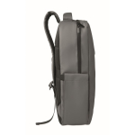 RPET-Rucksack mit PU-Beschichtung für Laptops bis 15 Zoll farbe dunkelgrau