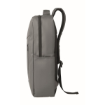 RPET-Rucksack mit PU-Beschichtung für Laptops bis 15 Zoll farbe dunkelgrau