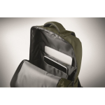 RPET-Rucksack mit PU-Beschichtung für Laptops bis 15 Zoll farbe militärgrün sechstes Detailbild