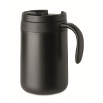 Thermobecher aus Edelstahl mit wiederverwendbarem Kaffeefilter 450 ml farbe schwarz zweite Ansicht