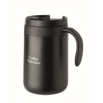 Thermobecher aus Edelstahl mit wiederverwendbarem Kaffeefilter 450 ml farbe schwarz zweite Hauptansicht