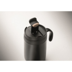 Thermobecher aus Edelstahl mit wiederverwendbarem Kaffeefilter 450 ml farbe schwarz drittes Detailbild