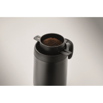 Thermobecher aus Edelstahl mit wiederverwendbarem Kaffeefilter 450 ml farbe schwarz viertes Detailbild