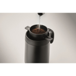 Thermobecher aus Edelstahl mit wiederverwendbarem Kaffeefilter 450 ml farbe schwarz fünftes Detailbild
