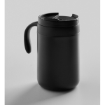 Thermobecher aus Edelstahl mit wiederverwendbarem Kaffeefilter 450 ml farbe schwarz sechstes Detailbild