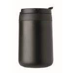 Thermobecher aus Edelstahl mit wiederverwendbarem Kaffeefilter 450 ml farbe schwarz achte Ansicht