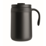 Thermobecher aus Edelstahl mit wiederverwendbarem Kaffeefilter 450 ml farbe schwarz