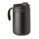 Thermobecher aus Edelstahl mit wiederverwendbarem Kaffeefilter 450 ml farbe schwarz