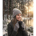 Thermobecher aus Edelstahl mit wiederverwendbarem Kaffeefilter 450 ml farbe schwarz Stimmungsbild dritte Ansicht