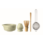 Matcha-Set mit 5 Teilen aus Keramik und Bambus in Geschenkbox farbe mintgrün Hauptansicht zweite Ansicht