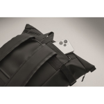 PU-Rucksack mit Fach für 15-Zoll-Laptop und Fahrradriemen, 20 L farbe schwarz achtes Detailbild
