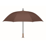 Automatischer windfester Pongee-Regenschirm mit geradem Griff, Ø 137 farbe braun