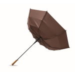 Automatischer windfester Pongee-Regenschirm mit geradem Griff, Ø 137 farbe braun achte Ansicht