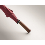 Automatischer windfester Pongee-Regenschirm mit geradem Griff, Ø 137 farbe bordeaux fünftes Detailbild