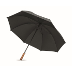 Automatischer windfester Pongee-Regenschirm mit geradem Griff, Ø 137 farbe schwarz dritte Ansicht
