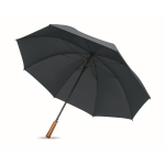 Automatischer windfester Pongee-Regenschirm mit geradem Griff, Ø 137 farbe blau dritte Ansicht