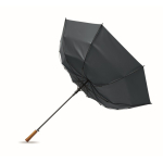 Automatischer windfester Pongee-Regenschirm mit geradem Griff, Ø 137 farbe blau achte Ansicht